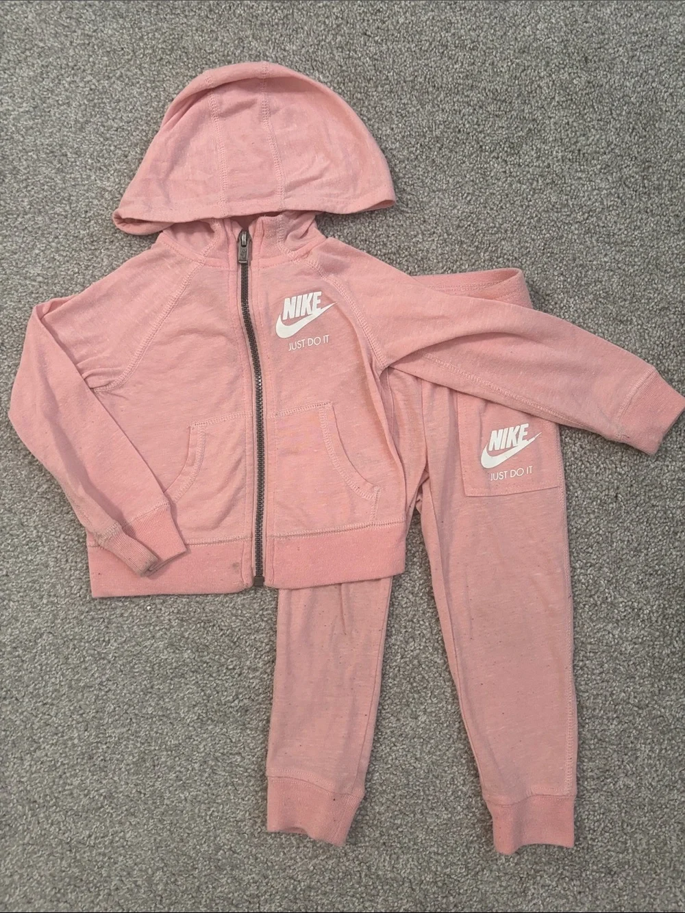 Nike Pink Girls' Zip Hoodie & Joggers Set